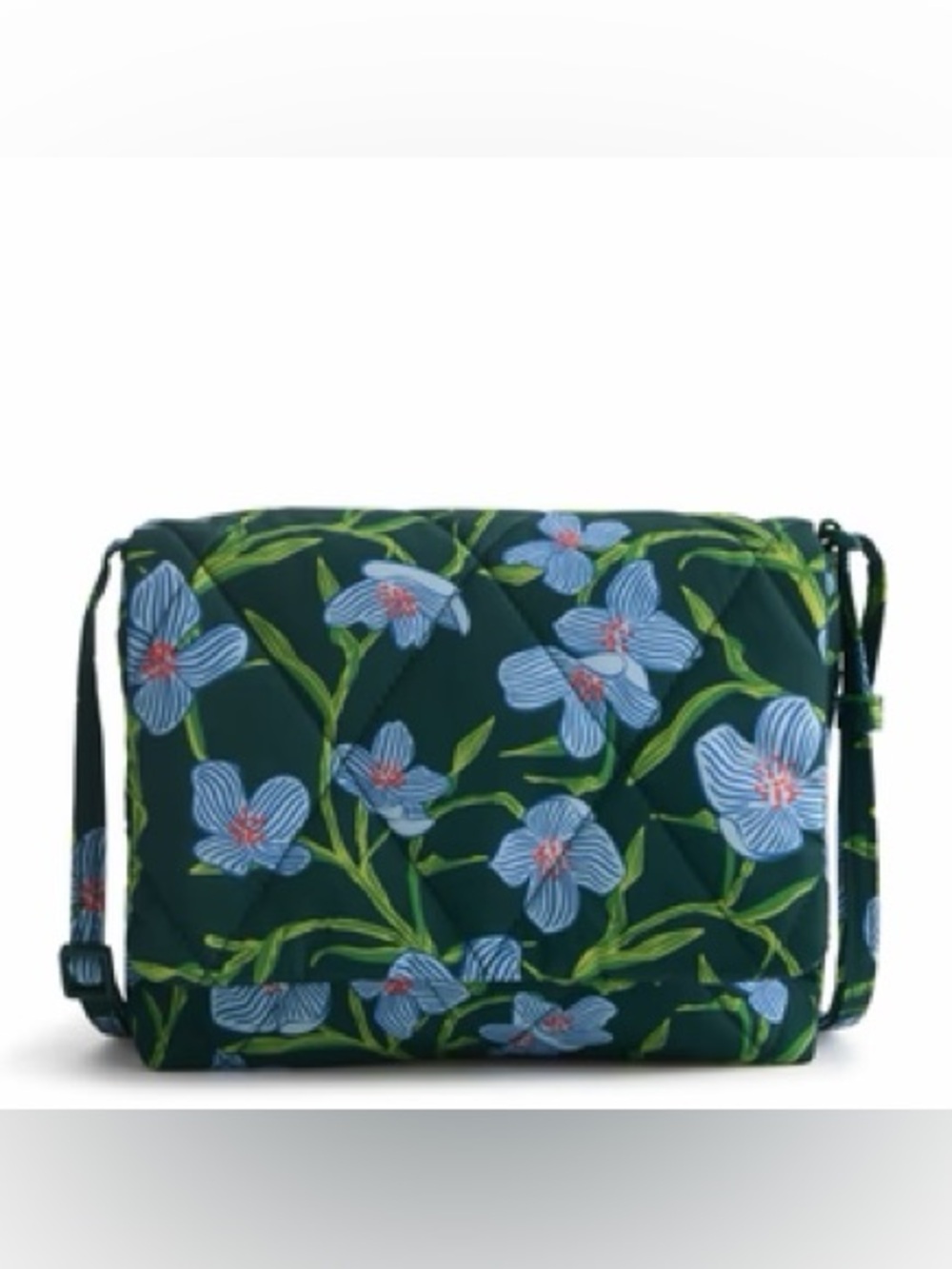 NWT Vera Bradley Floral Quilted Crossbody Bag - Green Floral